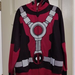 Men's Red and Black Graphic Hoodie